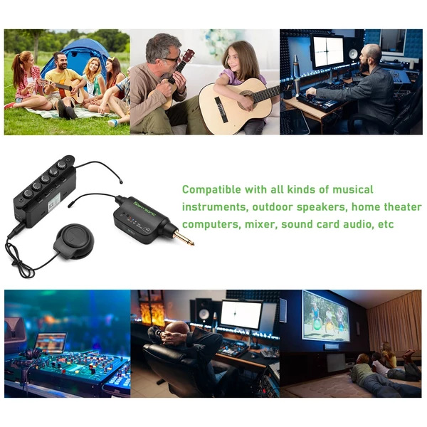 SKYSONIC WR2 vezeték nélküli és rezonancia akusztikus hanglyuk vibrációs hangszedő