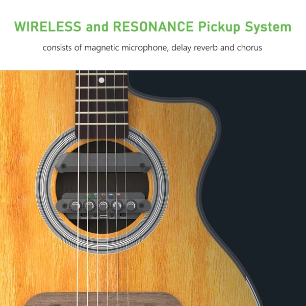 SKYSONIC WR2 vezeték nélküli és rezonancia akusztikus hanglyuk vibrációs hangszedő