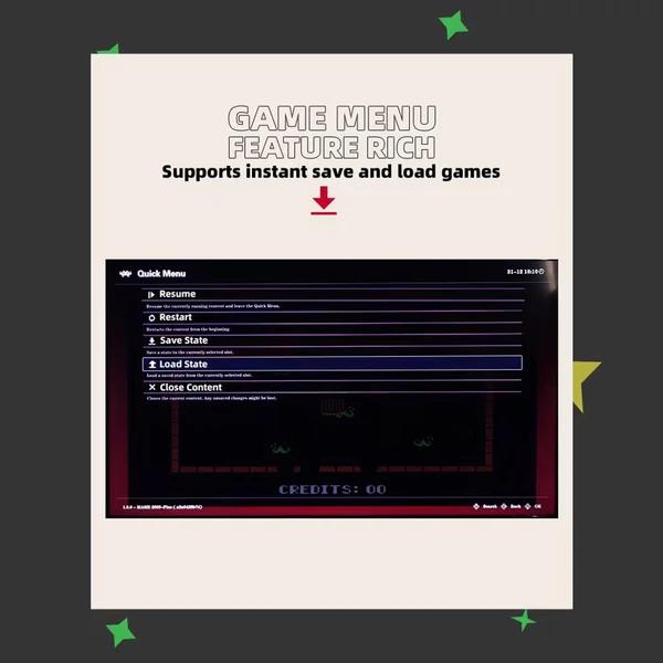 X2 játékkonzol 30000+ beépített retro játékkal, két versenyképes játékvezérlővel