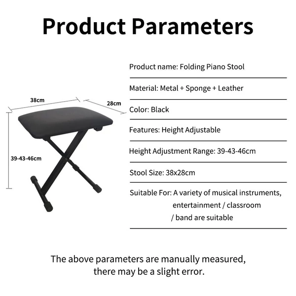 Piano Bench X-stílusú billentyűzetpad elektronikus billentyűzetekhez és digitális zongorákhoz