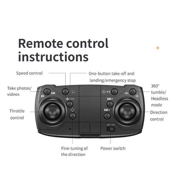 GT3-PRO 2,4 GHz-es 4K kettős kamerás drón optikai áramlási pozicionáló kézmozdulatokkal fényképező LED-lámpákkal tárolótáskával - Fekete, 1 akkumulátor