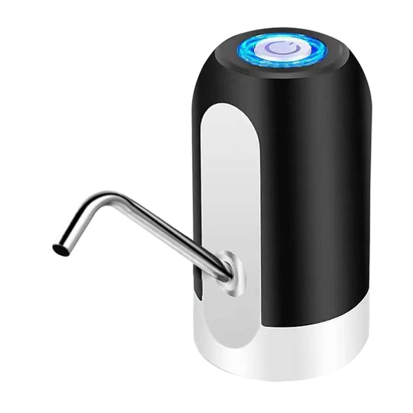 Elektromos hordozható vízadagoló szivattyú, USB újratölthető automatikus kapcsolóval - Fekete