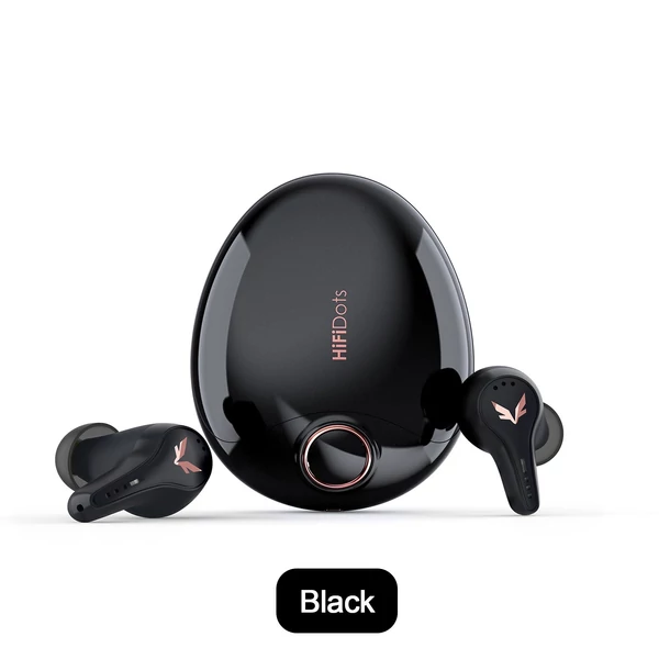 Mifo FiiTii HiFi Dots aptX veszteségmentes vezeték nélküli fülhallgató BT 5.3 adaptív aktív zajszűrő - Fekete