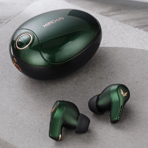 Mifo FiiTii HiFi Dots aptX veszteségmentes vezeték nélküli fülhallgató BT 5.3 adaptív aktív zajszűrő - Fekete