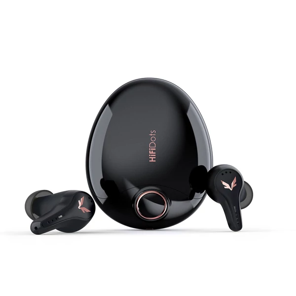 Mifo FiiTii HiFi Dots aptX veszteségmentes vezeték nélküli fülhallgató BT 5.3 adaptív aktív zajszűrő - Fekete