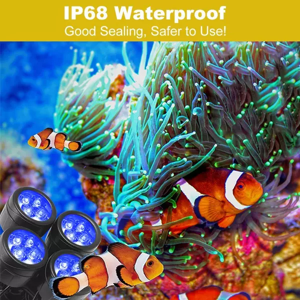 LED-es tólámpa RGB víz alatti színváltó lámpa akváriumhoz, szökőkúthoz