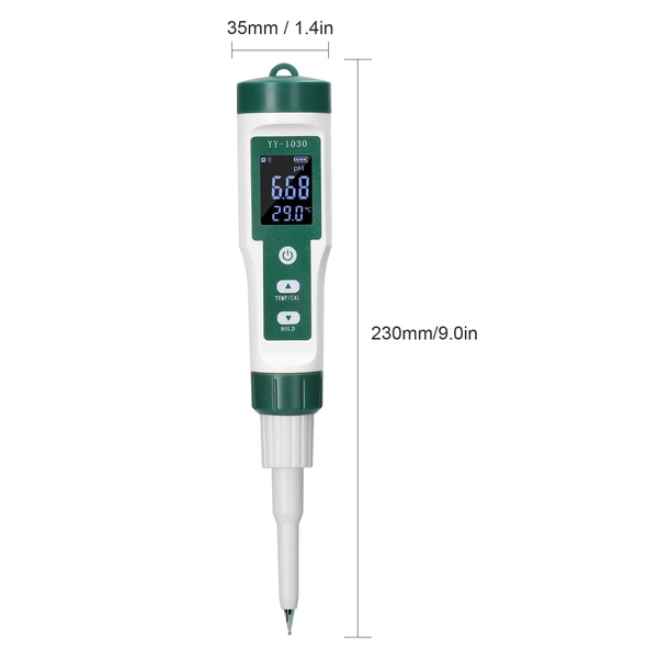 YY-1030 digitális kijelzős tészta lúgmérő bébiétel, sajt, kozmetika, talajmátrix PH mérő