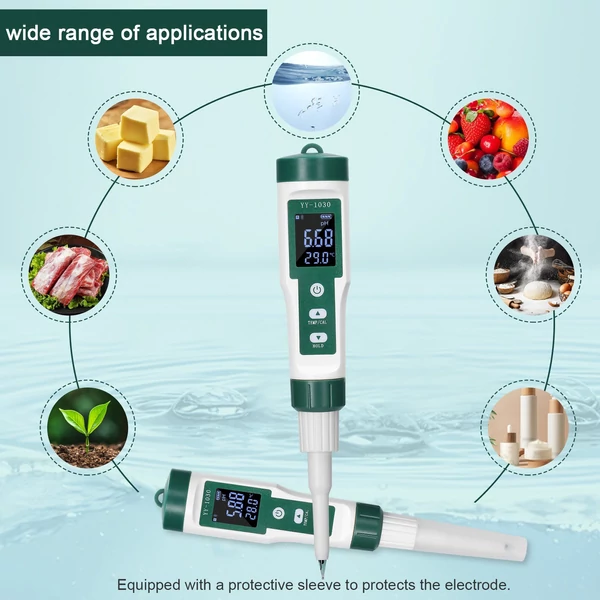 YY-1030 digitális kijelzős tészta lúgmérő bébiétel, sajt, kozmetika, talajmátrix PH mérő