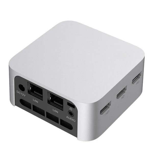 Mini PC Windows 11 asztali számítógép Intel Celeron N100 processzor 4 mag, 4 szál támogatás 4K 60Hz WIFI5 BT4.2 Gigabit Ethernet BIOS támogatás - 8GB+256GB