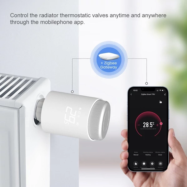 3db Tuya Zigbee termosztatikus radiátorszelep + Tuya ZigBee3.0 vezeték nélküli intelligens otthoni átjáró kompatibilis az Alexa Google Home programmal