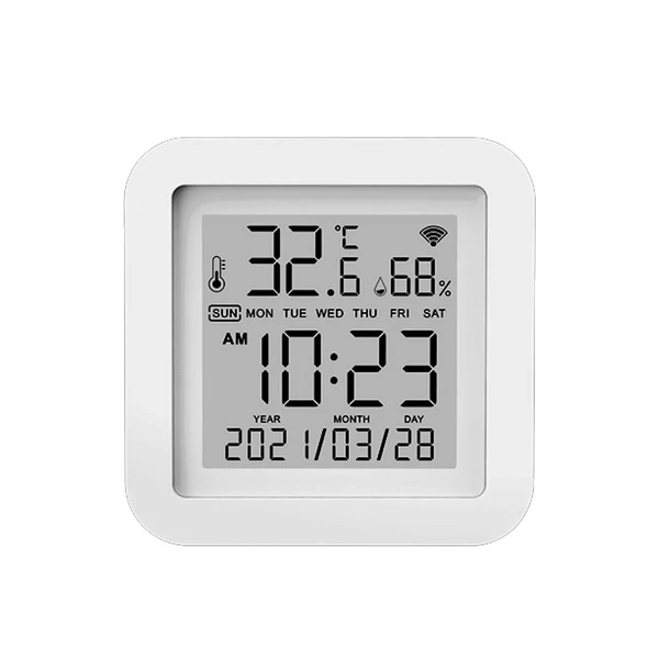 Tuya WiFi LCD kijelző USB tápegységgel, intelligens érzékelővel