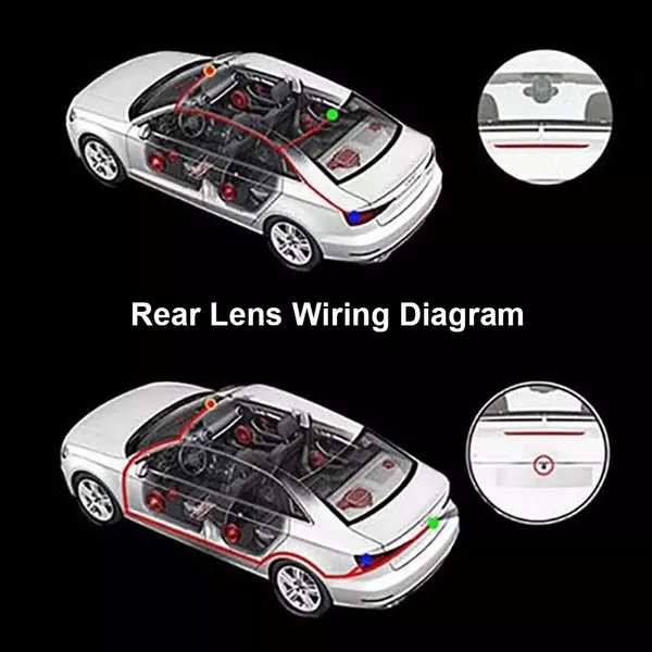 3 kamerás Műszerfal kamera Többnyelvű tiszta autós visszapillantó tükör videorögzítővel