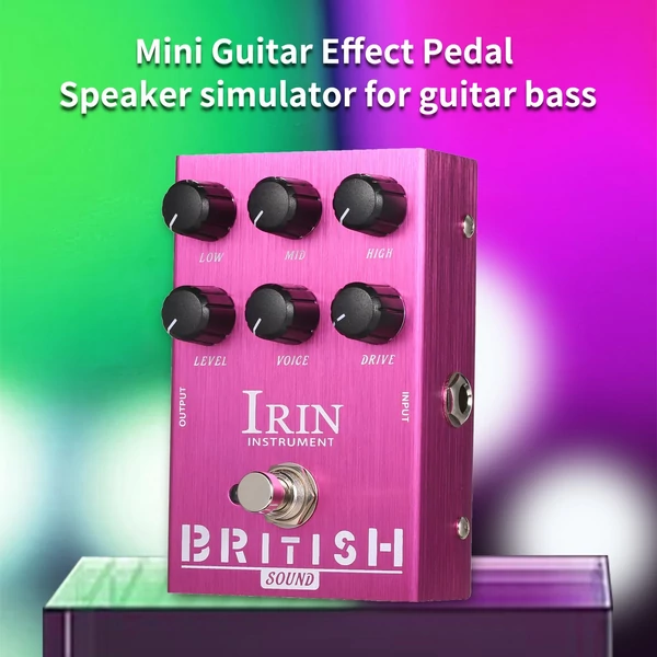 IRIN Mini VOX AC30 hangszórószimulátor gitár effekt pedál – brit hang (lila)