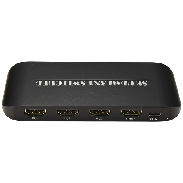 HDMI 2.1 kapcsoló 3 az 1-ben 3 port infravörös távirányító támogatással 8K 60Hz 4K 120Hz HDCP 2.3 Xbox PS4 PS5 UHD TV monitor projektor vezetékes asztali vezérlővel