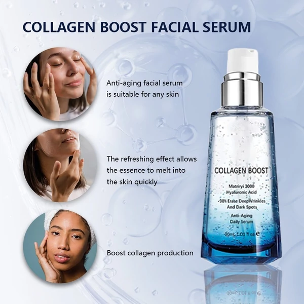 Advanced Collagen Boost öregedésgátló szérum bőrápoló ragyogó és védő Essence kollagén ránctalanító krém arcra