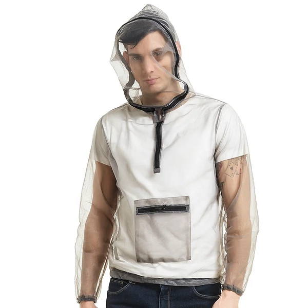Kültéri ultrakönnyű, hálós kapucnis kabát kempingezéshez, túrázáshoz, horgászathoz, kertészkedéshez - 3XL méret