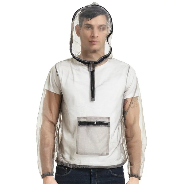 Kültéri ultrakönnyű, hálós kapucnis kabát kempingezéshez, túrázáshoz, horgászathoz, kertészkedéshez - 3XL méret