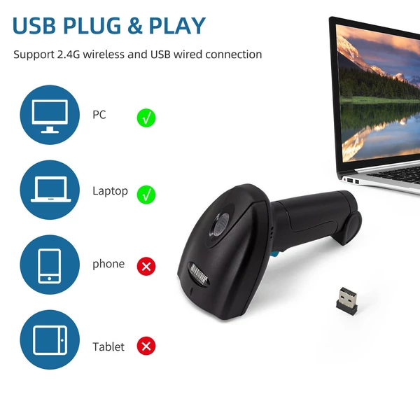 1D vonalkód olvasó Kézi USB vezetékes vonalkód olvasó - Típus 2