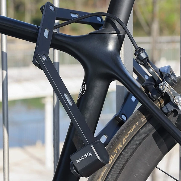 WEST BIKING Kerékpár összecsukható lopásgátló elektromos lánczár kerékpárhoz, motorkerékpárhoz - Fekete