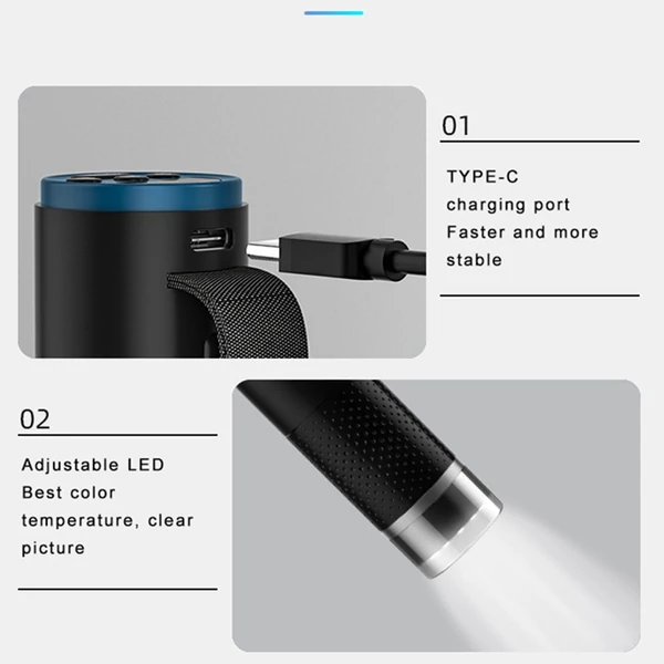Vezeték nélküli digitális mikroszkóp, nagy tisztaságú 1080p WIFI 50x-1000x nagyítás - Fekete, változat 1