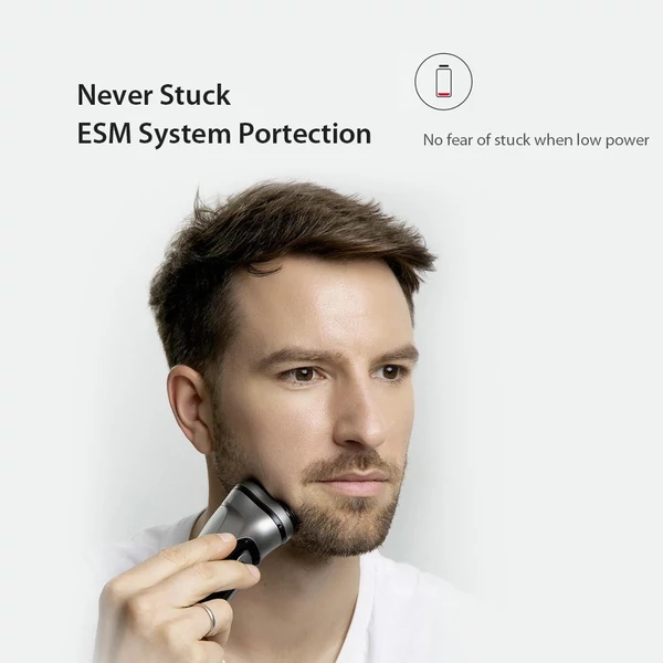 Enchen BlackStone 3D elektromos borotva, férfi szakállvágó, újratölthető borotvagép - Fekete, változat 1