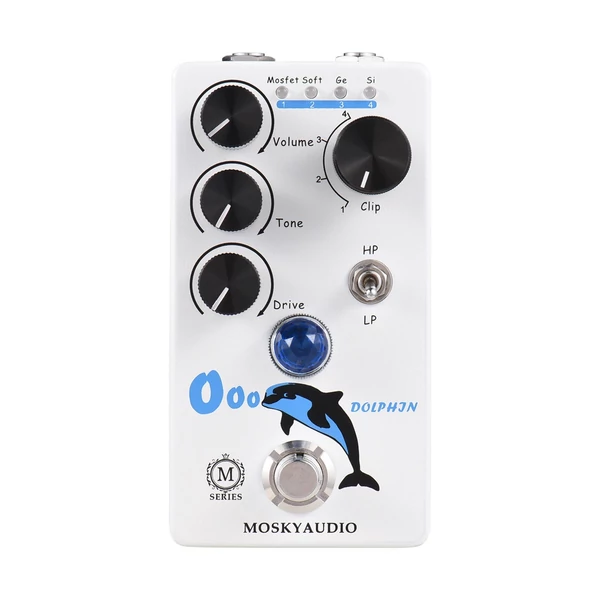 MOSKYAudio Distortion/Overdrive gitáreffektus pedál elektromos gitárhoz – DOLPHIN