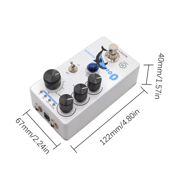 MOSKYAudio Distortion/Overdrive gitáreffektus pedál elektromos gitárhoz – DOLPHIN