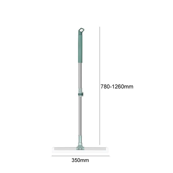 Padlólehúzó súroló teleszkópos rúddal, állítható nyelű szilikon pengéjű vízseprű padlólap márványhoz - 52 cm