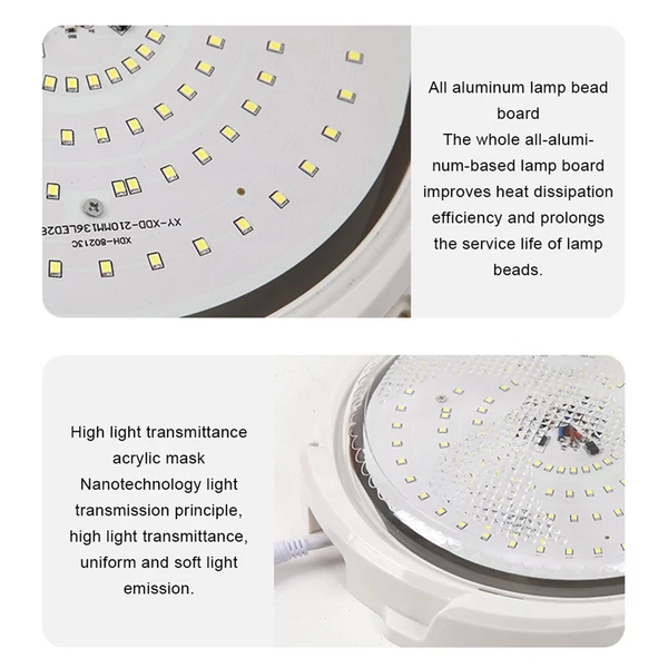50 LED napelemes mennyezeti lámpa belső dekorációs folyosói világítás (45 W) - Stílus 1