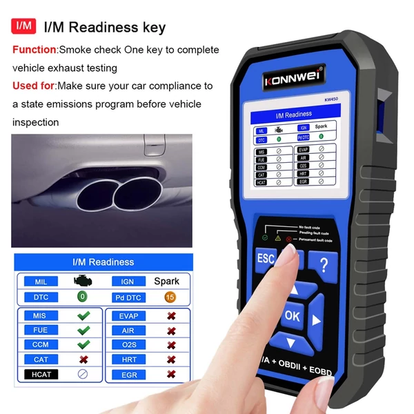 KONNWEI KW450 All System OBDⅡ szkenner diagnosztikai eszköz