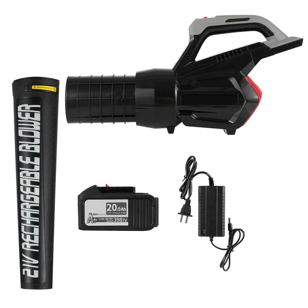 Lítium akkumulátoros erős viharfúvó lombhullató porfúvó levélfúvó teraszra, udvarra, járdára sebességszabályozó kapcsolóval - 1 akkumulátor