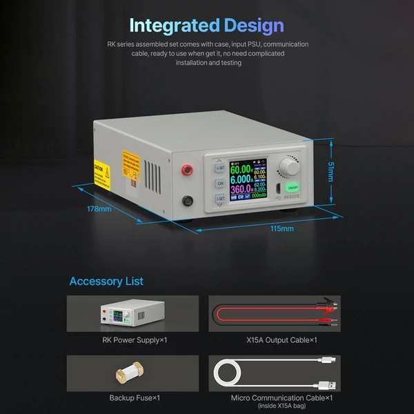 CNC egyenáramú, szabályozott tápegység, karbantartási tápegység 1,54 hüvelykes LCD-képernyő támogatás Firmware frissítés