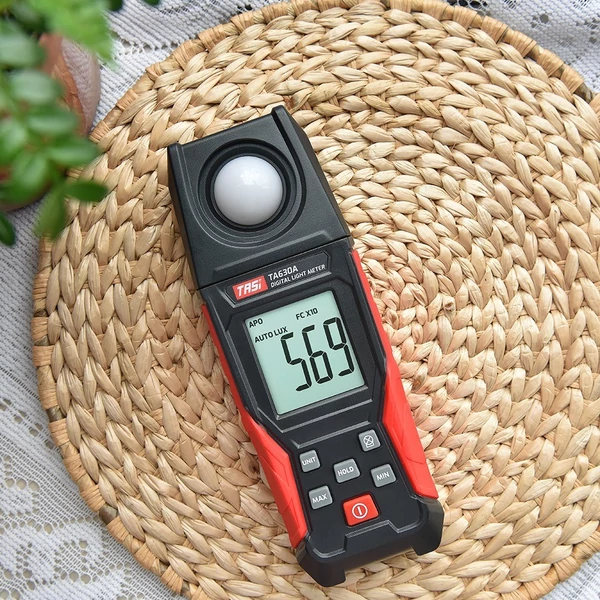TASI digitális fényerejű fénymérő rögzítési funkcióval rendelkező LCD kijelzővel 0-200 000 mérési tartomány, rugalmas érzékelő - TA630A