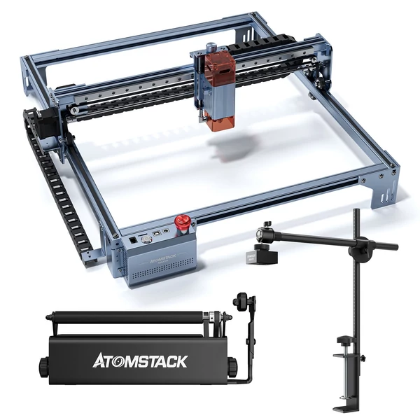 Atomstack Maker A5 V2 6W lézergravírozó R3 Pro hengerrel és AC1 kamerával