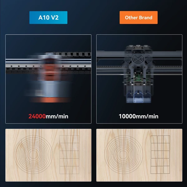 Atomstack Maker A10 V2 10W lézergravírozó 1db F3 lézervédő panellel és F30 légszivattyúval