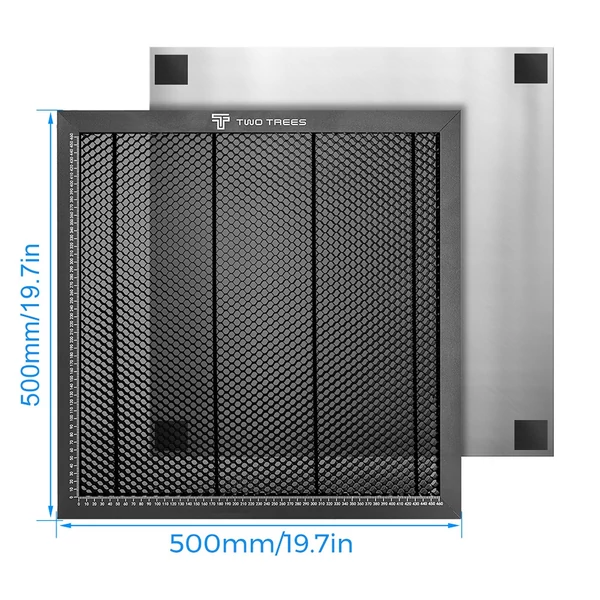 ATOMSTACK X20 Pro 20W lézergravírozó két fával - 800x800x400mm védődobozzal és 500x500mm méhsejt munkaasztallal