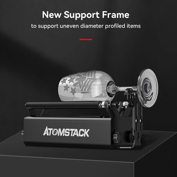ATOMSTACK S20 Pro 20W lézergravírozó vágógép 1db F3 lézergravírozó védőpanellel és R3 Pro hengerrel