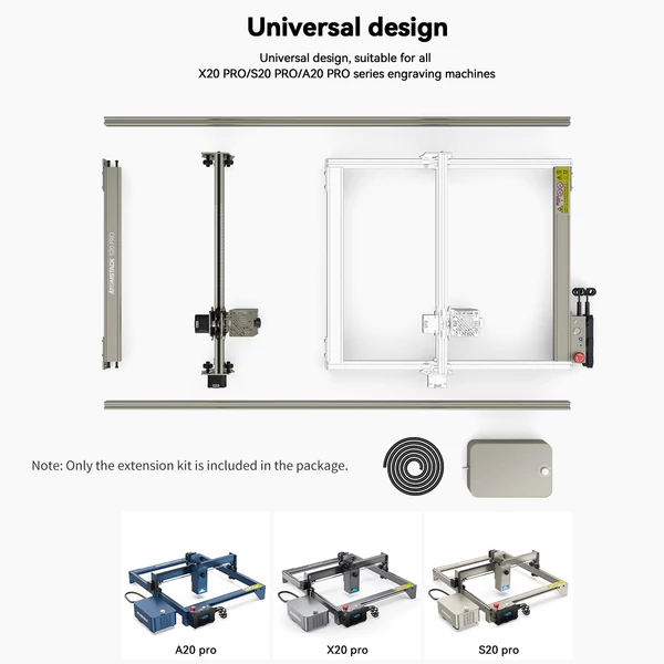 ATOMSTACK S20 Pro 20W lézergravírozó vágógép Y-tengely hosszabbító készlettel és levegősegéd kiegészítővel