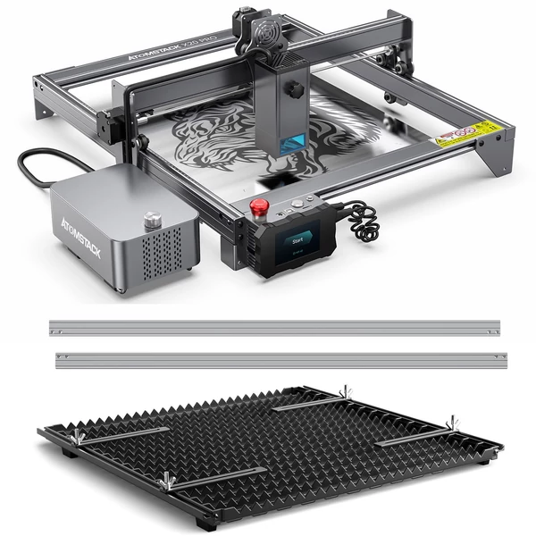 ATOMSTACK X20 Pro 20W lézergravírozó vágógép Y-tengely hosszabbító készlettel és 1db F3 védőpanellel és levegősegéd kiegészítővel