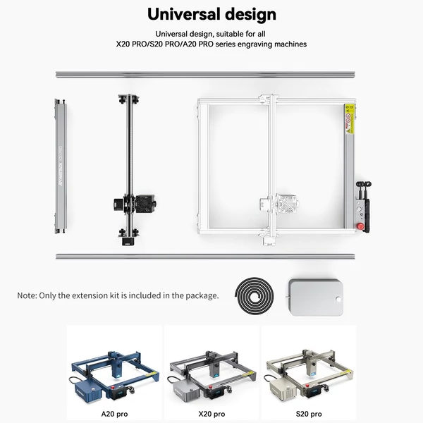 ATOMSTACK X20 Pro 20W lézergravírozó vágógép Y-tengely hosszabbító készlettel és levegősegéd kiegészítővel