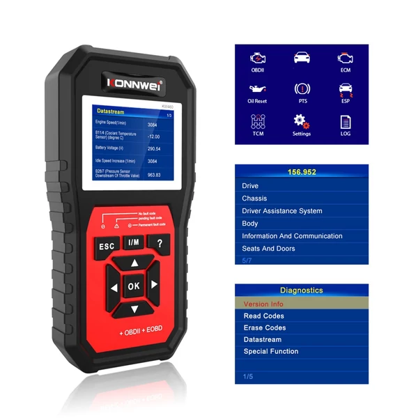 KONNWEI KW460 All System OBDⅡ szkenner diagnosztikai eszköz
