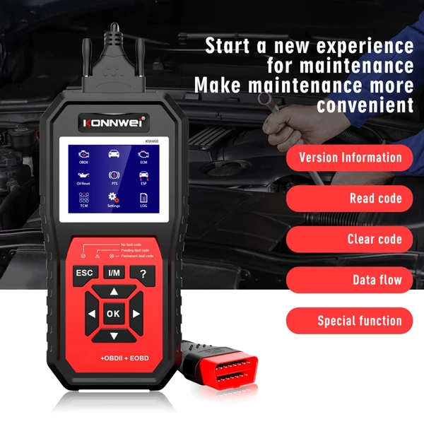 KONNWEI KW460 All System OBDⅡ szkenner diagnosztikai eszköz