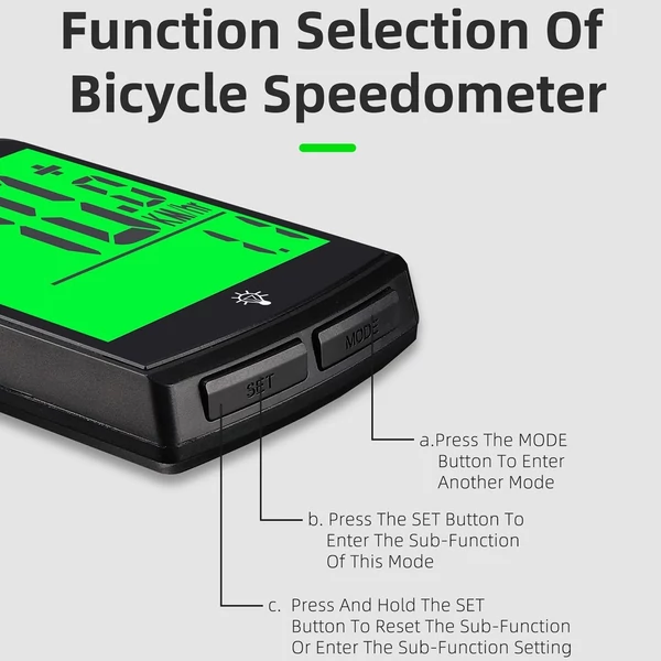 WEST BIKING Digitális kerékpáros sebességmérő, vízálló, teljes képernyős mobiltelefon-alkalmazásvezérlő