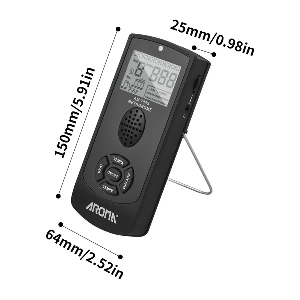 AROMA 2,2 hüvelykes LCD univerzális elektronikus digitális metronóm