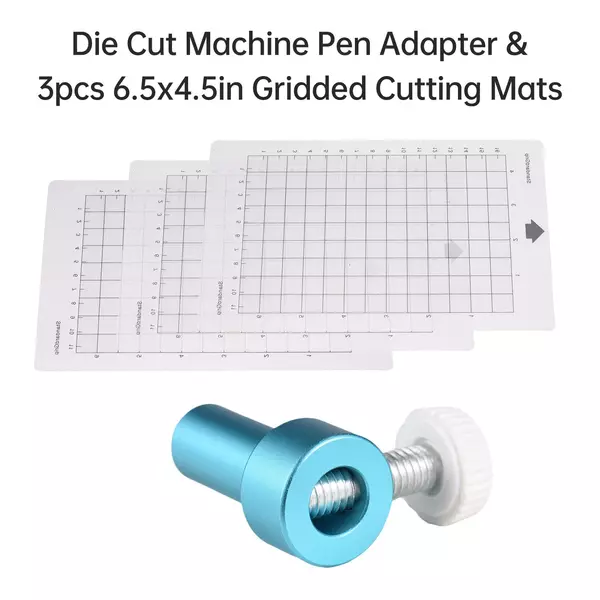 Die Cut Machine toll adapter 3 db 6,5x4,5 hüvelykes vágószőnyeggel CRICUT JOY vágógéphez alumínium ötvözet tolltartó 8 mm átmérőjű jelölőhöz