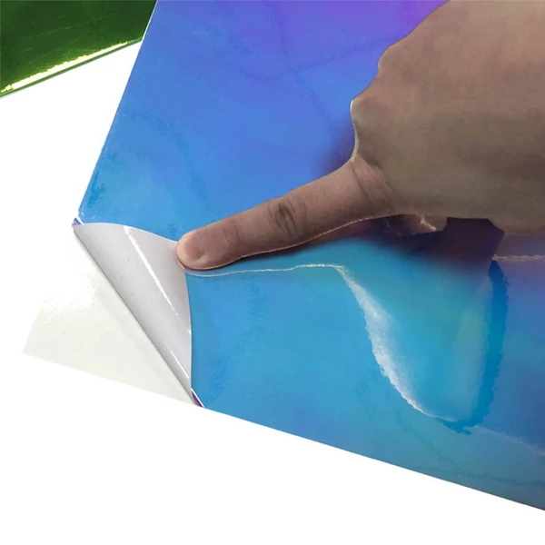 7 színű holografikus öntapadó kézműves vinil 30,5x30,5 cm 2 db transzferfóliával, amely kompatibilis a Cricut Silhouette Cameo matricákkal