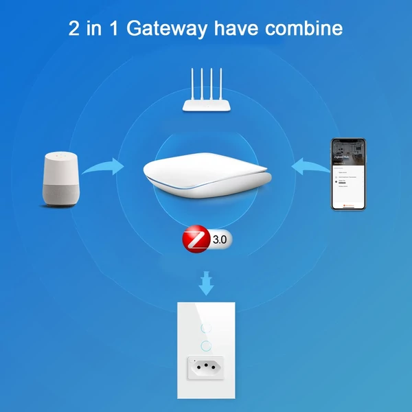 Tuya Zigbee BT Gateway Hub Intelligens háztartási automatizálás Zigbee eszközökhöz Smartphone APP Remote Control Gateway Kompatibilis az Amazon Alexa Google Home programmal