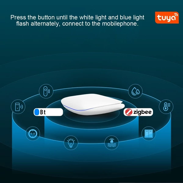 Tuya Zigbee BT Gateway Hub Intelligens háztartási automatizálás Zigbee eszközökhöz Smartphone APP Remote Control Gateway Kompatibilis az Amazon Alexa Google Home programmal