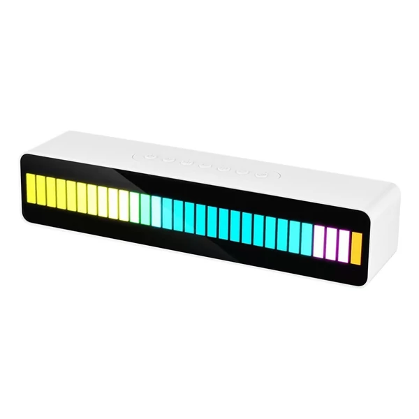 M8 LED Beads Rhythm Light BT hangszóró kettős kürttel Színes hangérzékeny zenei atmoszféra fény hangdoboz