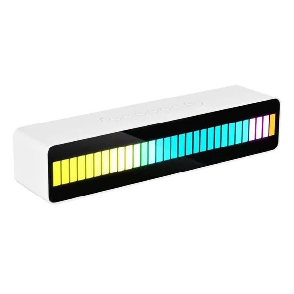 M8 LED Beads Rhythm Light BT hangszóró kettős kürttel Színes hangérzékeny zenei atmoszféra fény hangdoboz